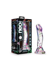 Blush Neo Elite Hanky Panky 7" Confetti Dildo - Glow in the Dark