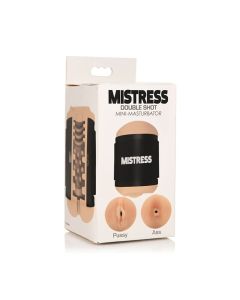Curve Toys Mistress Double Shot Mini Masturbator Pussy & Ass - Light