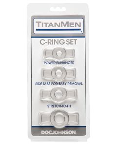 Titanmen Tools Cock Ring Set - Clear