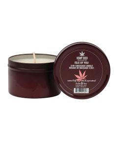 Earthly Body Suntouched Hemp Candle - 6 oz Round Tin Isle of You