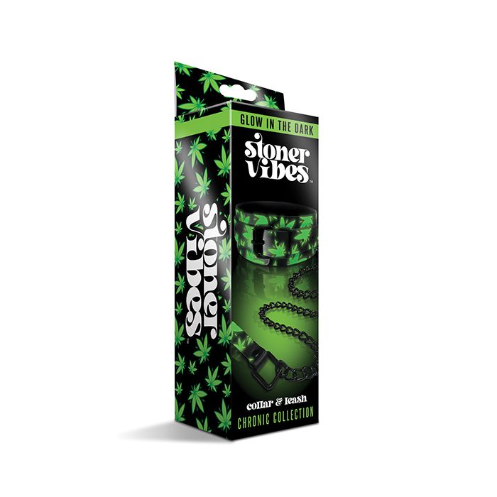 Stoner Vibes Glow in the Dark Collar & Leash