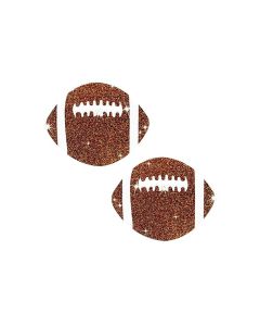 Neva Nude Football Glitter Pasties - Brown O/S