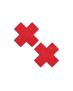 Neva Nude Ravish Me Glitter X Factor Pasties - Red O/S