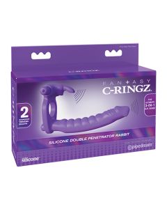 Fantasy C-Ringz Silicone Double Pene Rabbit - Purple