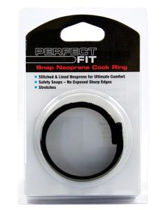 Perfect Fit Neoprene Snap Cock Ring - Black