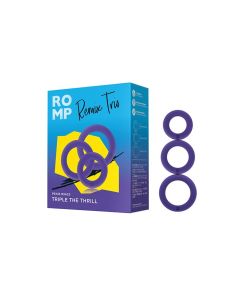 Romp Remix Trio Penis Ring Set of 3 - Purple