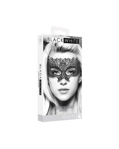 Shots Ouch Black & White Lace Eye Mask
