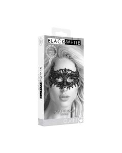 Shots Ouch Black & White Lace Eye Mask
