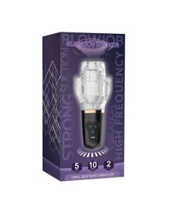 Sucking & Vibrating Blowjob Sucker Male Rose 2 - Black