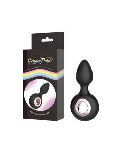 Gender Fluid Tremor Ring Plug Anal Vibe - Black