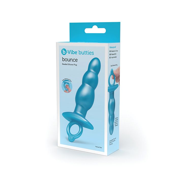 b-Vibe Butties Beaded Tapered Plug - Blue